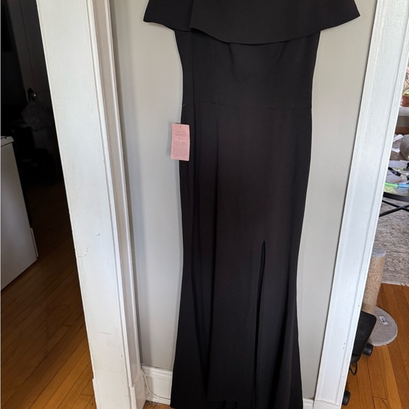 Anthropologie BHLDN Delice Off-the-Shoulder Crepe Dress Size 14 - Picture 4 of 12